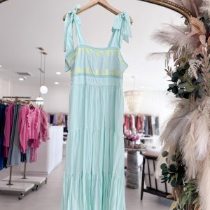 Bow Midi Dress - Lemon