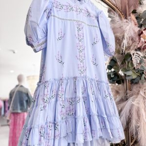 Avril Mini Dress - Lavender/Blue