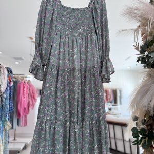 Mariah Dress - Sage Floral