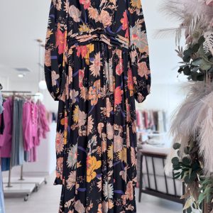 Traci Dress - Black Floral