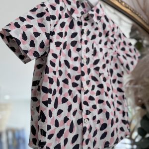 Mini Nash Boy Shirt - Pink/White/Black