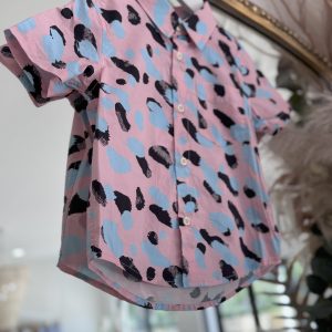 Mini Nash Boy Shirt - Pink/Blue/Black
