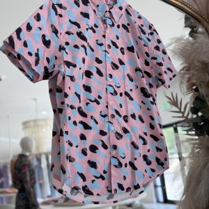 Robert Mens Shirt - Pink/Blue/Black